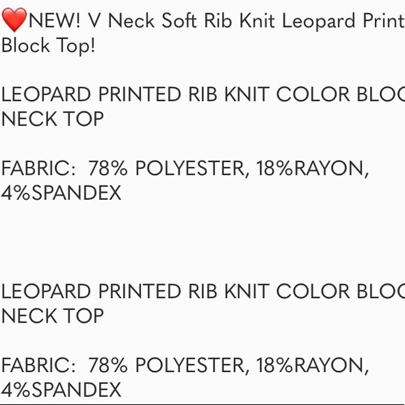 Gray and Mocha Leopard print V-neck soft rib knit. NWT Animal print - Picture 15 of 16